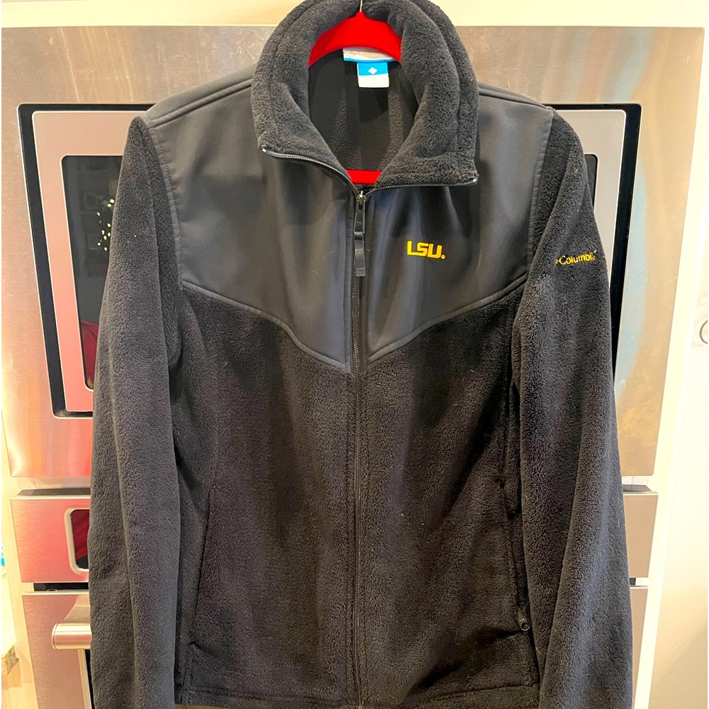 LSU Tigers Women’s Columbia fleece zip up jacket, XL.